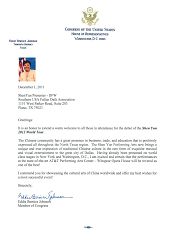 国会议员艾迪•伯尼斯•庄臣颁发的褒奖状