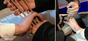 '酷刑演示:筷子钻指缝'