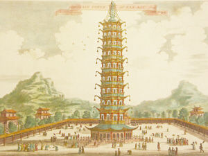 图1:古人绘制的大报恩寺塔图