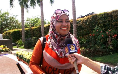 图7:来自槟城民众Aini:“法轮大法的演奏非常好!法轮大法很好!”