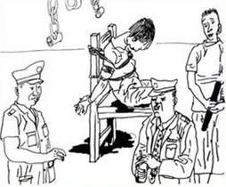 '绘画:经期反铐铁椅子'