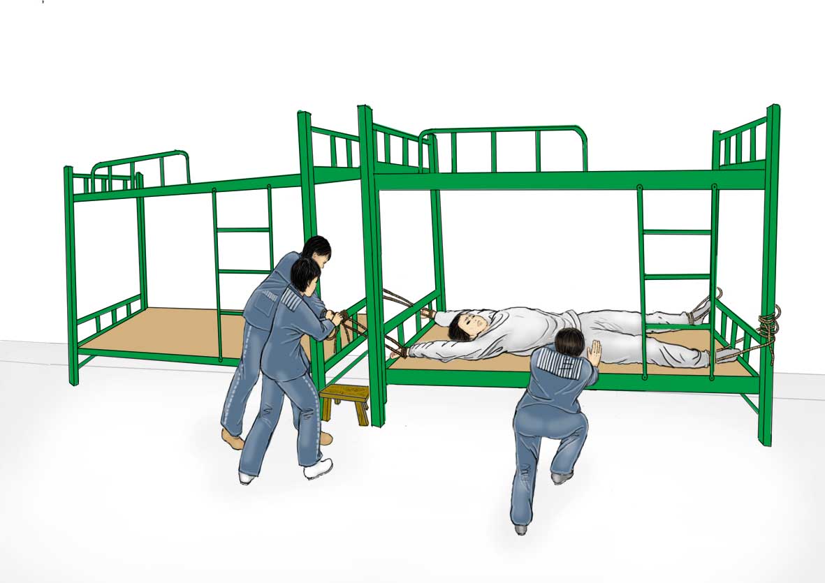 项利杰遭受的抻刑示意图