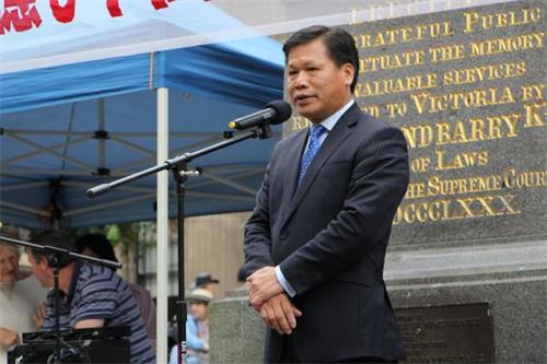 '图7：墨尔本《天安门时报》主编阮杰表示，三<span