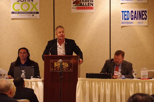 图3:加州共和党候州长选人杭亭顿海滩(Huntington Beach)选区州众议员特拉维斯‧阿伦(Travis Allen)。