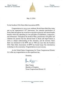 '图6：美国国会议员Marc?Veasey?的贺信'