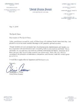 '图8:美国国会众议员克里斯托弗·科恩斯(Christopher