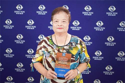 '图5:屏东县音乐协进会理事长黄美铃推崇神韵音乐,是一个文化工程,也是对人类正向能量的呼唤。'