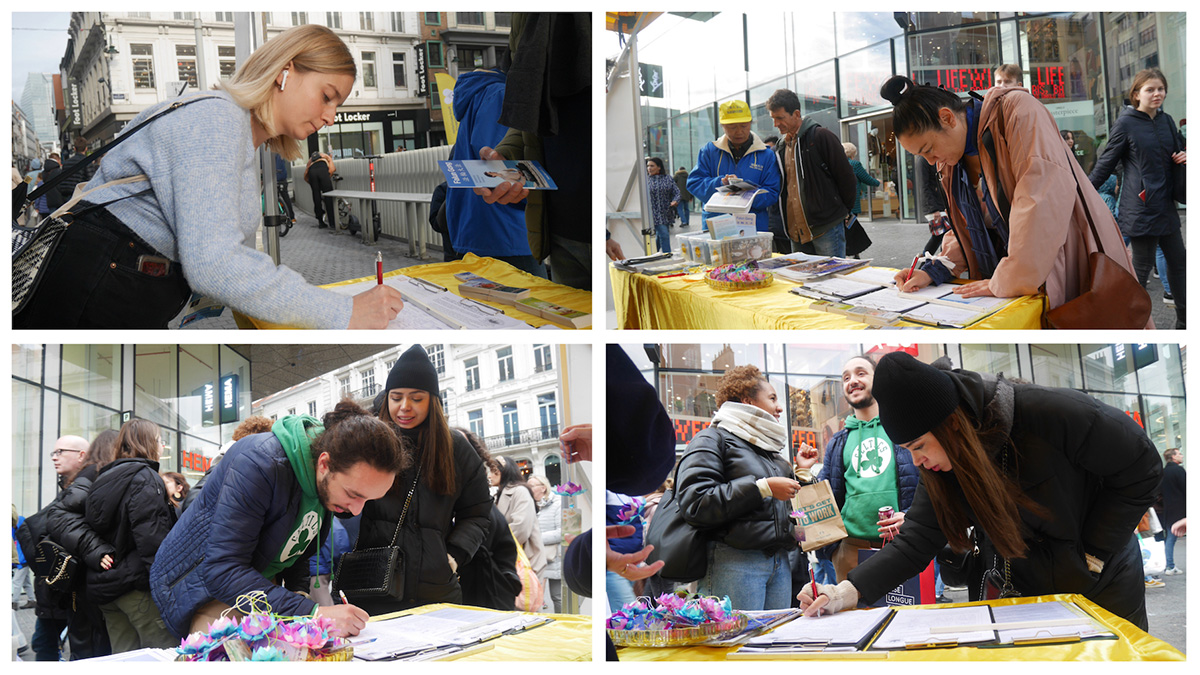 比利时民众举办活动 声援四亿人退出中共 8 2022 11 8 belgium brussels 04