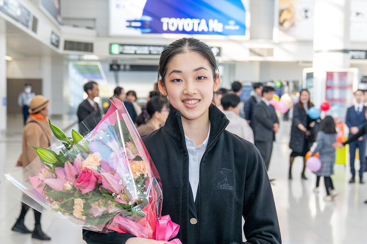 图5:神韵主要领舞演员黄于亭说,到日本演出特别开心。