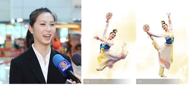 图5:林孝紘在二零一二年第五届和二零一四年第六届新<span style='max-width:0px!important;margin-left:-4px;color:#eee!important;'>!</span>唐<span style='max-width:0px!important;margin-left:-4px;color:#eee!important;'>!</span>人<span style='max-width:0px!important;margin-left:-4px;color:#eee!important;'>:</span>电视台举办的“全世界中国舞舞蹈大赛”中分别获得少年女子组和青年女子组金奖。右图为她在第五届比赛中表演剧目《在水一方》。(明慧之窗合成)