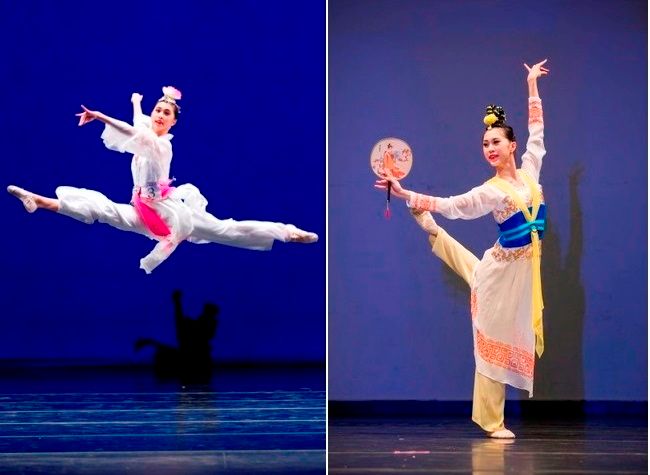 图6:林孝紘在舞蹈大赛中的演出瞬间。(明慧之窗合成)