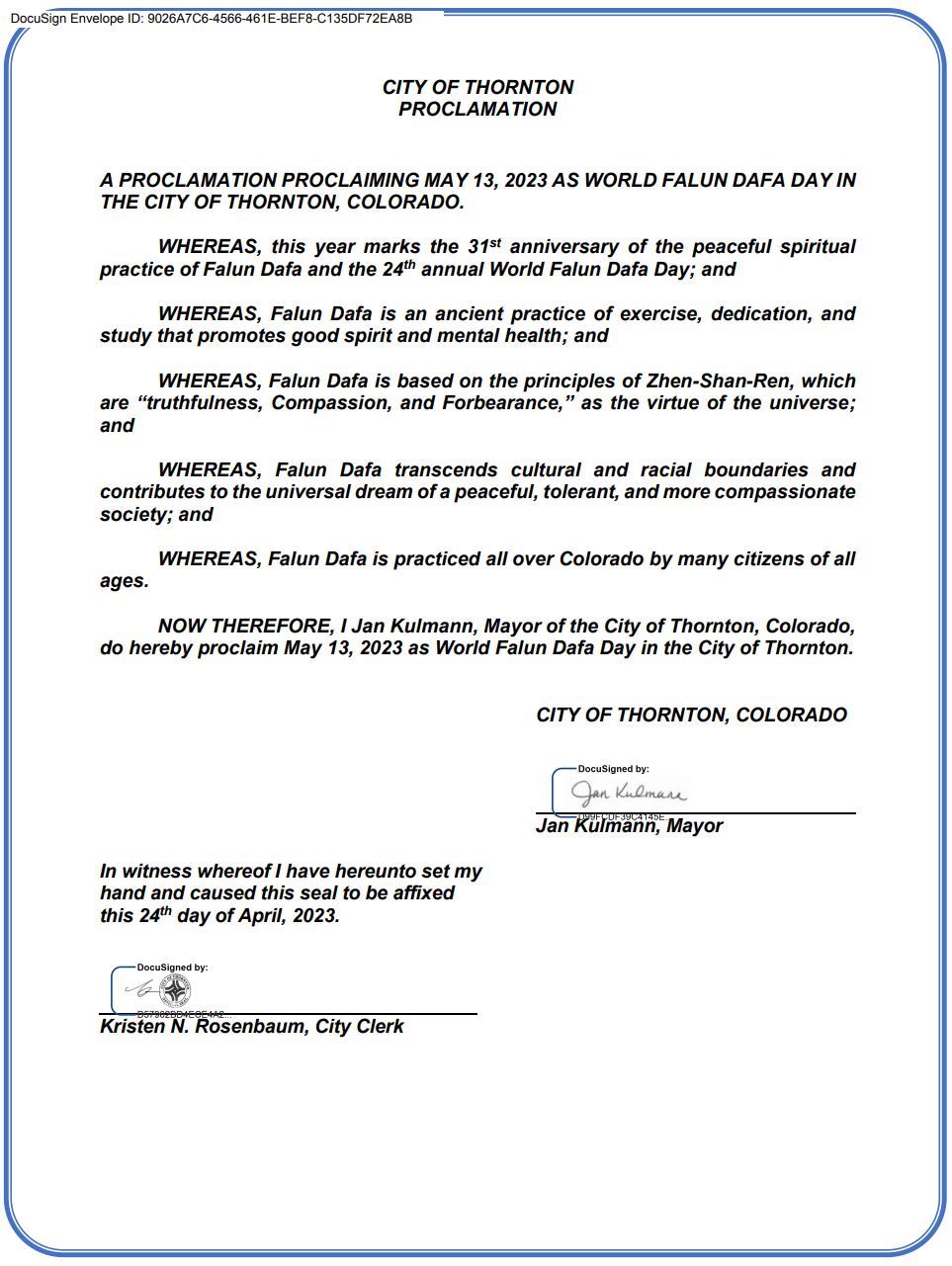 '图5:桑顿(Thornton)市褒奖'