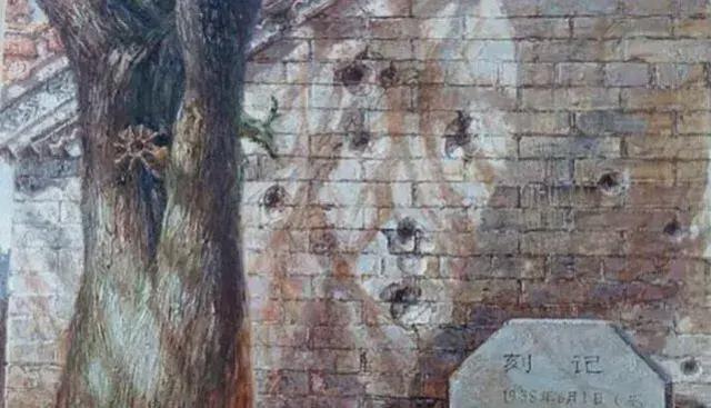 图2:东山墙及树杈间弹孔