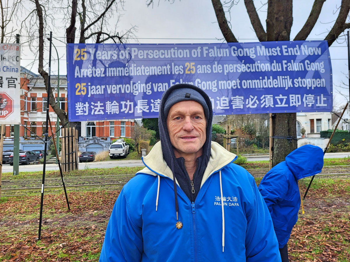 图3:韦弗瑞德(Wilfried)希望有更多的人了解法轮功,反对中共迫害法轮功。