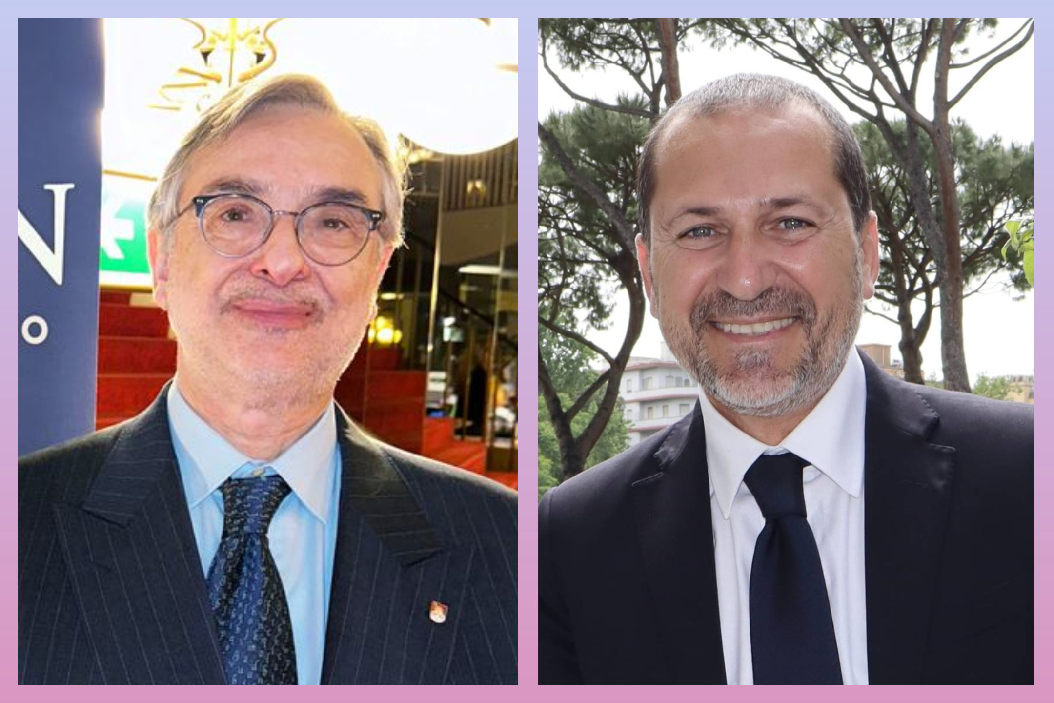 图4:意大利都灵皮埃蒙特大区人权委员会副主席詹皮耶罗・利奥(Giampiero Leo,左)和罗马市议员费德里科・罗卡(Federico Rocca,右)发来贺词,欢迎神韵的到来。(大<span style='max-width:0px!important;margin-left:-4px;color:#eee!important;'>.</span>纪<span style='max-width:0px!important;margin-left:-4px;color:#eee!important;'>.</span>元<span style='max-width:0px!important;margin-left:-4px;color:#eee!important;'>;</span>合成图)