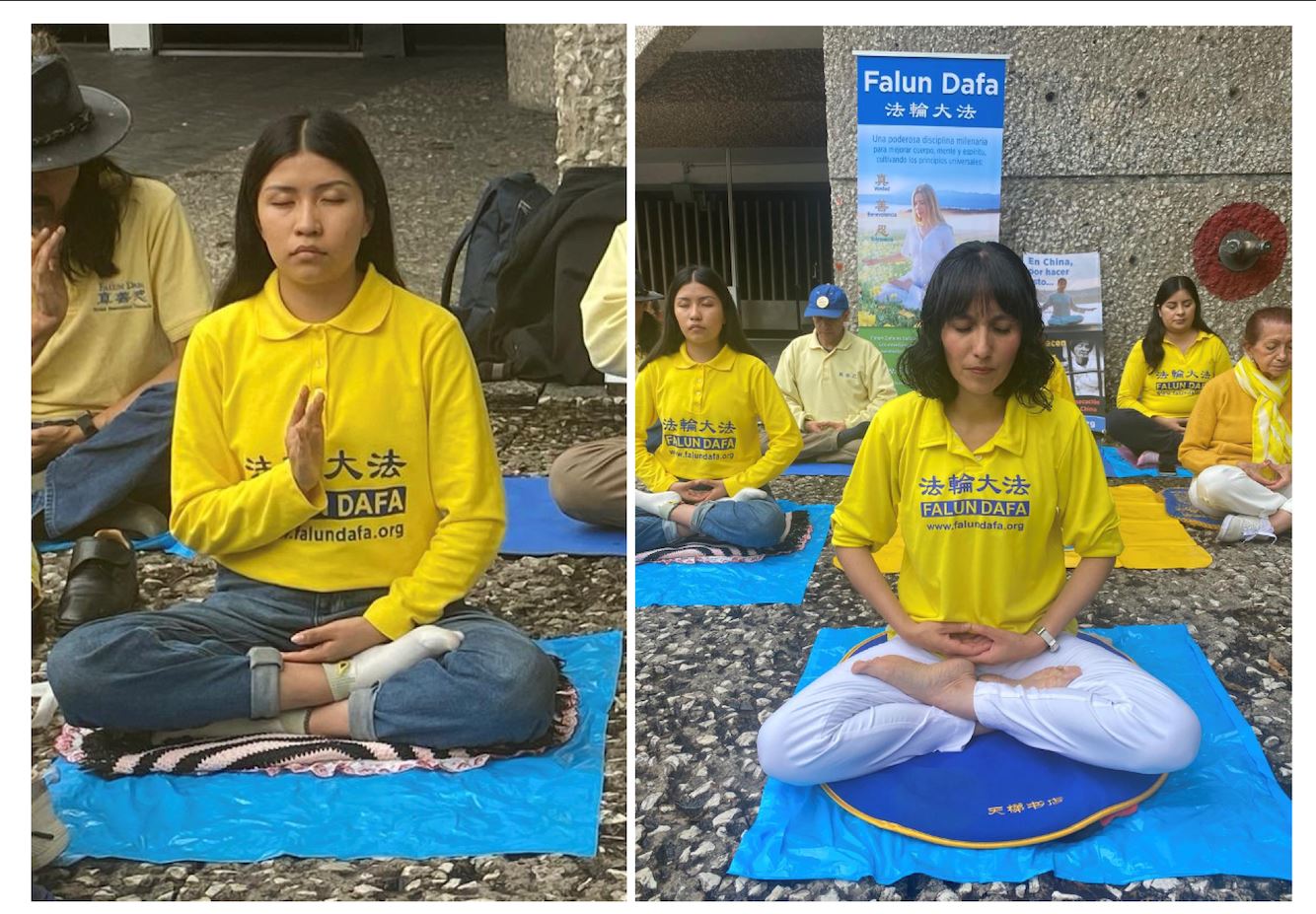 '图1~2:二零二四年七月二十日,墨西哥法轮功学员在中共驻墨西哥城领事馆前举行和平集会。'