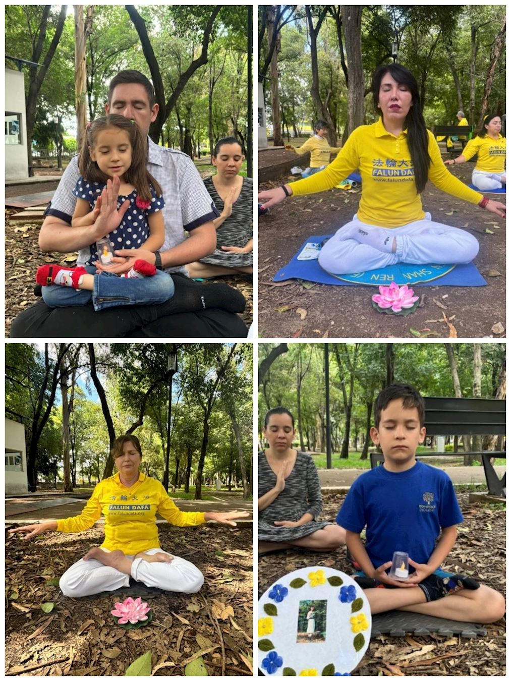 '图6~8:二零二四年七月二十日,法轮功学员在墨西哥普埃布拉市举行七·二零悼念活动。'