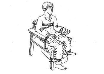 '中共酷刑演示:老虎凳'