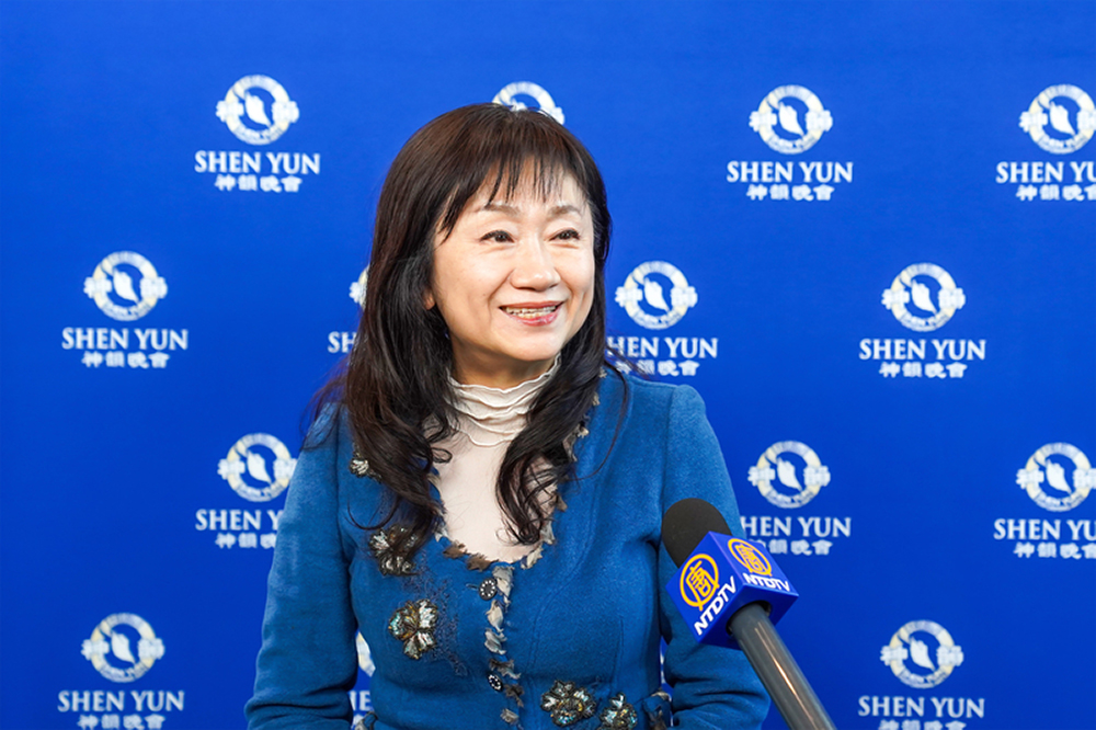 图6:二零二五年一月二十六日下午,专注于人才培育和组织发展的咨询公司社长室伏顺子(Murofushi Junko)观看了神韵环球艺术团在日本东京涩谷公会堂(LINE CUBE SHIBUYA)的第六场演出。