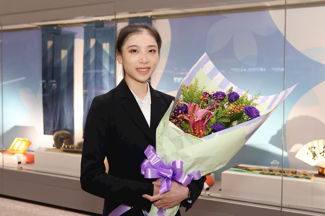 '图4:美国神韵环球艺术团主要领舞演员陈竺君表示,很开心能回到台湾演出。'