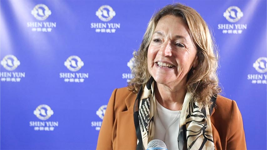 图3:二零二五年四月十七日晚,阿根廷国会议员马塞拉・坎帕尼奥利(Marcela Campagnoli)在布宜诺斯艾利斯欣赏了神韵演出。(新<span style='max-width:0px!important;margin-left:-4px;color:#eee!important;'>!</span>唐<span style='max-width:0px!important;margin-left:-4px;color:#eee!important;'>!</span>人<span style='max-width:0px!important;margin-left:-4px;color:#eee!important;'>:</span>电视台)