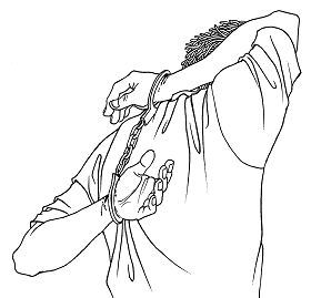 '中共酷刑示意图:背铐'